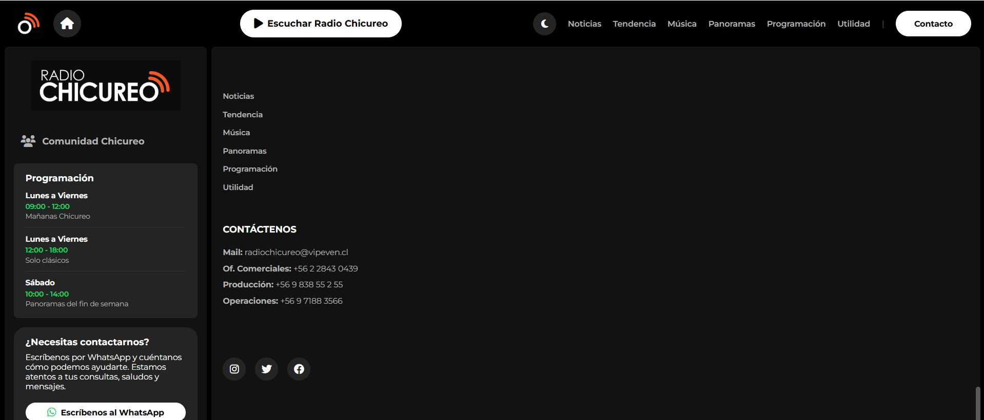 Radio Chicureo online web player