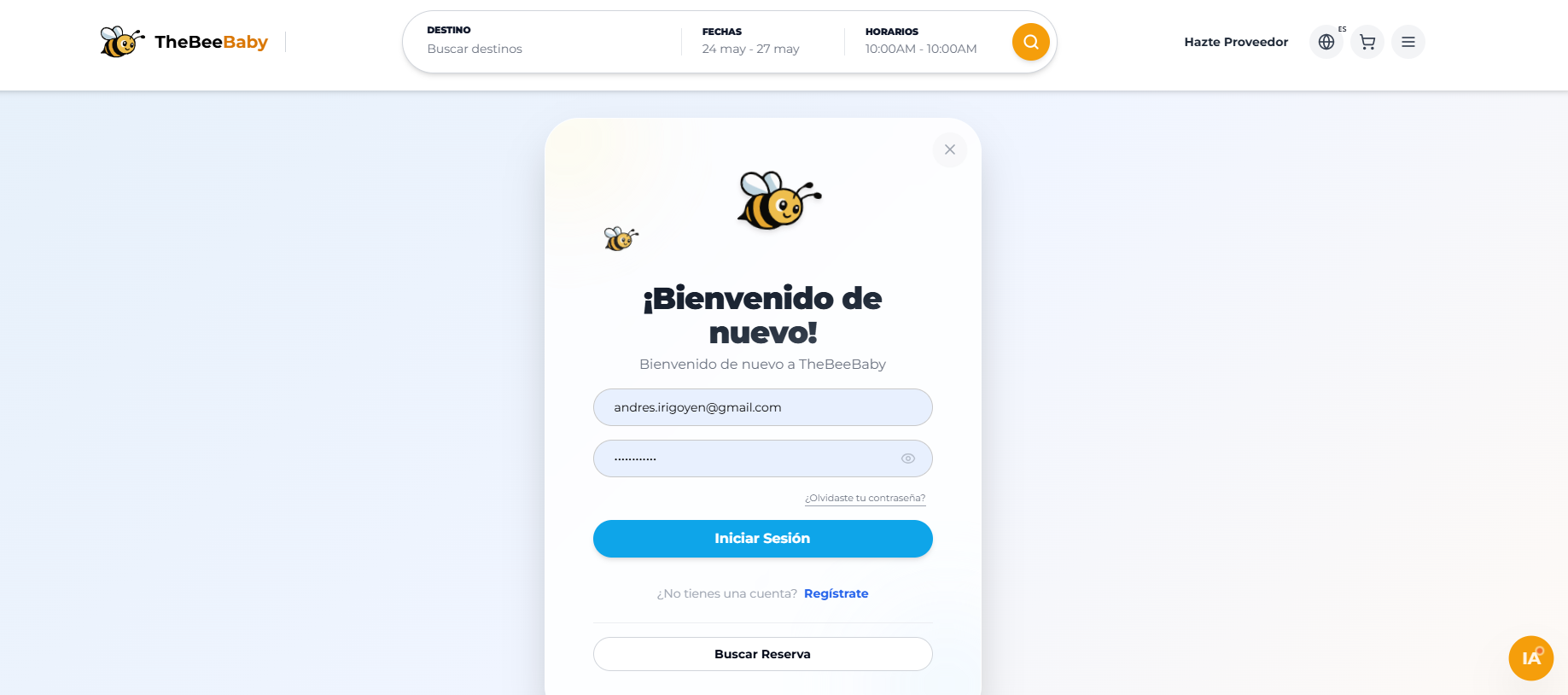 TheBeeBaby secure login